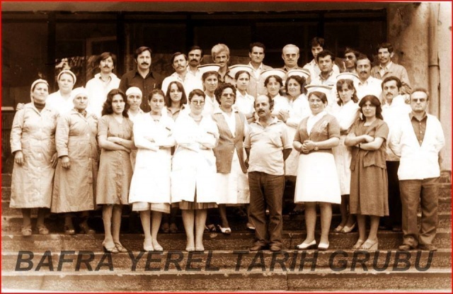 1968 -Bafra Devlet Hastanesi Dr. Orhan Atalay ve Devlet Hastanesi Personeli Toplu Halde