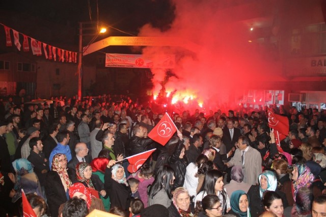 mhp ilçe teşkilatı gazipaşada tam kadro bulundu