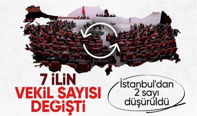 İllerin yeni milletvekili sayıları Resmi Gazete'de