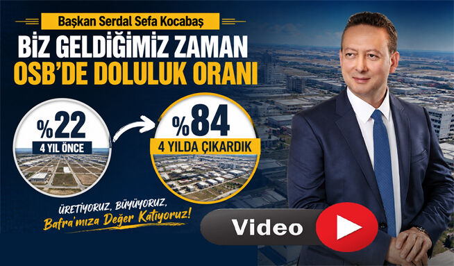 Başkan Serdal Sefa Kocabaş,Biz Geldiğimiz Zaman Osb’de Doluluk Oranı yüzde yirmi ikiydi, 4 Yılda yüzde seksen dörde çıkarttık