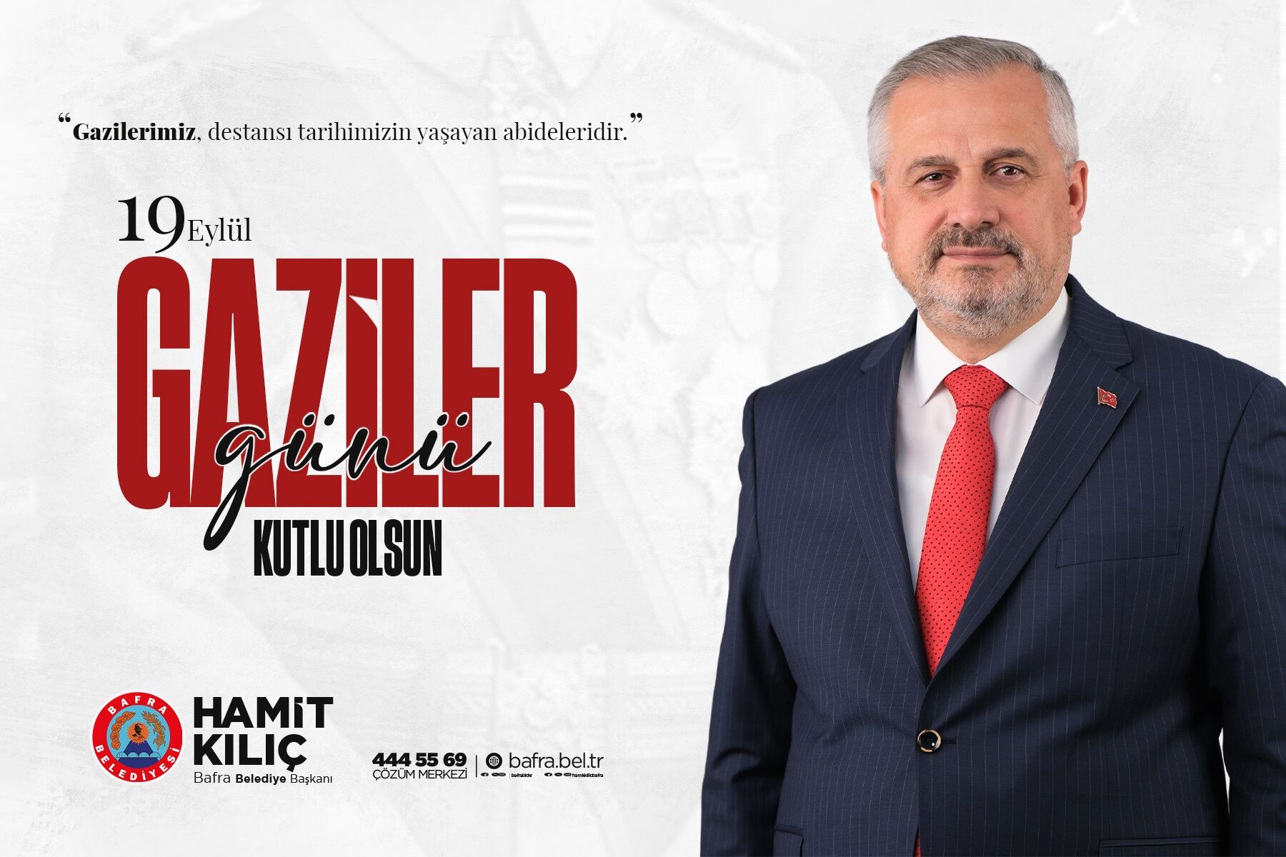 Başkan Kılıç’ın 19 Eylül Gaziler Günü Mesajı