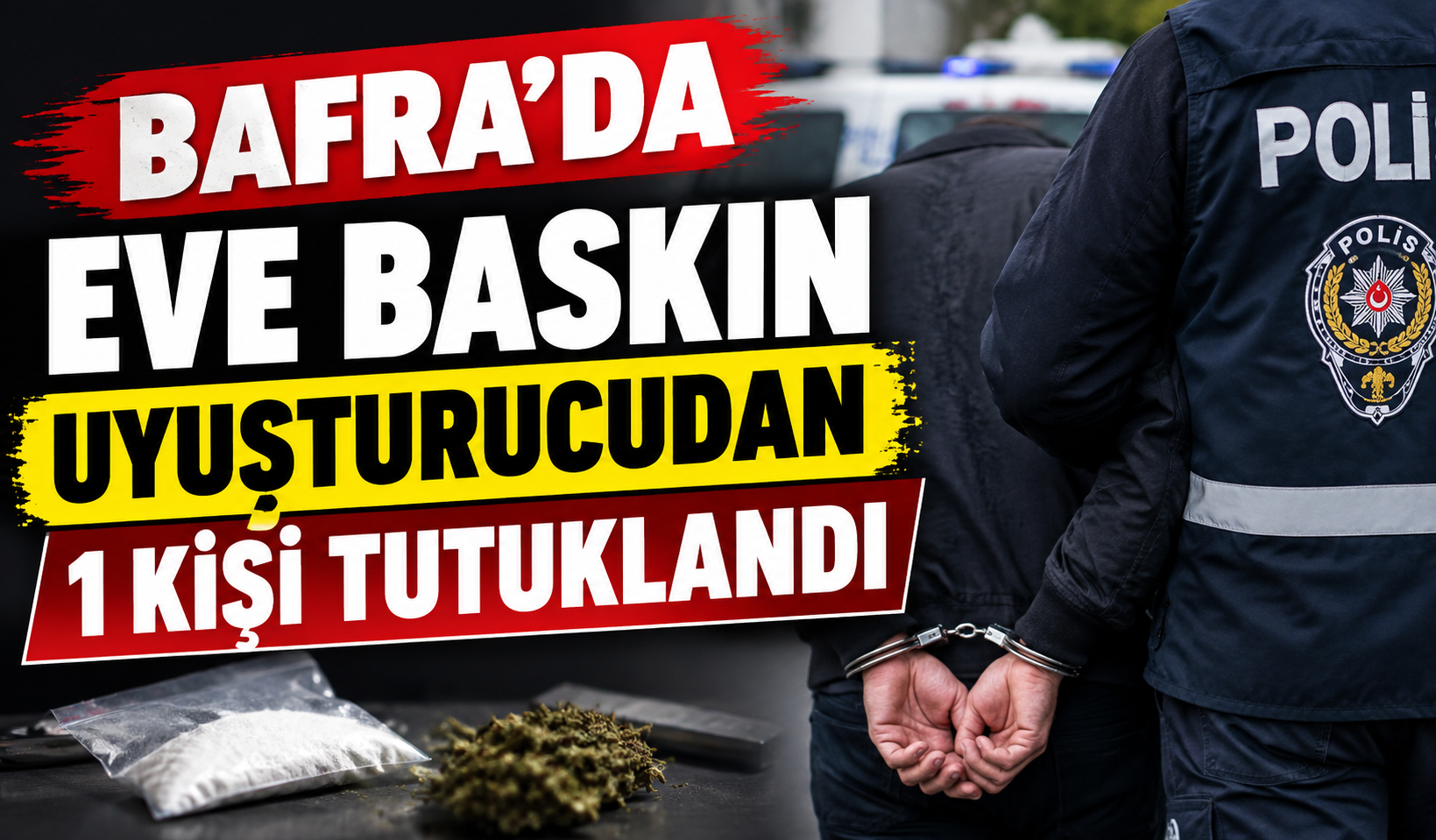 Bafra’da Eve Baskın Uyuşturucudan 1 Kişi Tutuklandı
