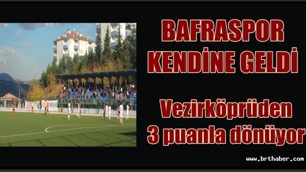 Bafraspor Vezirköprüden 3 puanla dönüyor