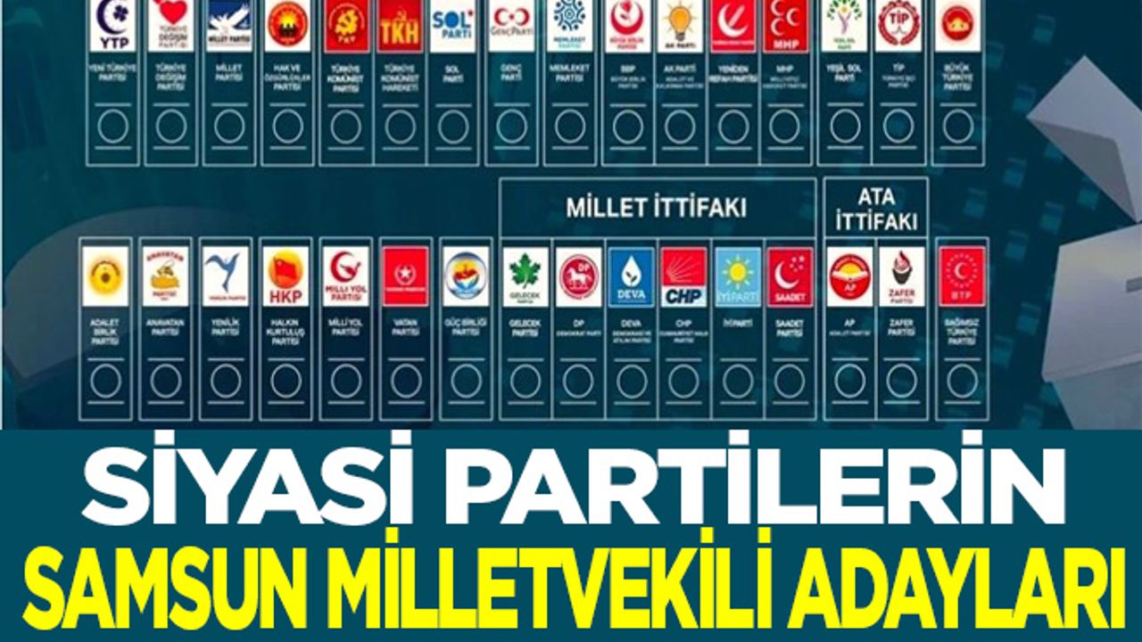 Samsun 'da milletvekili aday listeleri belli oldu! İşte tüm partilerin aday listesi...