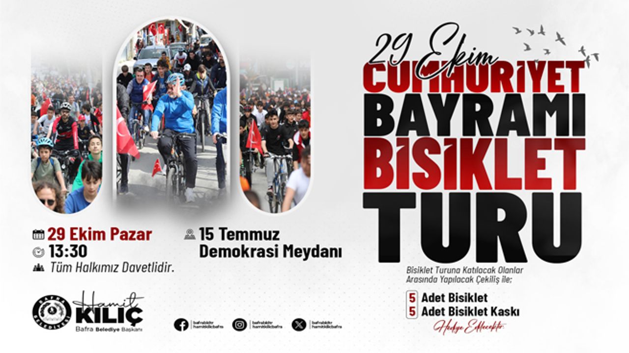 Bafra Belediyesi Ödüllü 5. Cumhuriyet Bayramı Bisiklet Turu