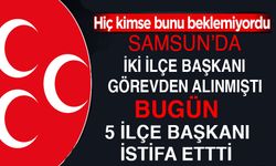 Samsun MHP'de 5 ilçe başkanı istifa etti!