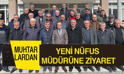 Muhtarlardan yeni nüfus müdürüne ziyaret