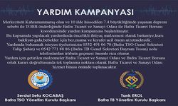 Bafra TSO ve TB'den Depremzedelere Yardım Kampanyası