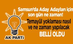 Samsun AK Parti'de son başvuru tarihi ve temayül