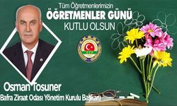 Başkan Tosuner'in Öğretmenler Günü Kutlama Mesajı