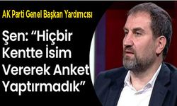 AK Partili Şen: Hiçbir kentte isim vererek anket yaptırmadık