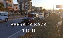 Bafra'da trafik kazası :1 ölü