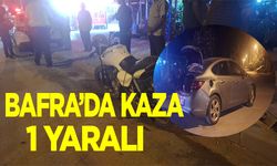 Bafra'da otomobille çarpışan motosiklet sürücüsü yaralandı