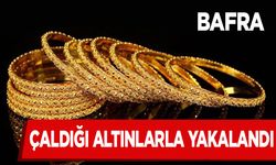 Bafra'da hırsız çaldığı altınlarla yakalandı