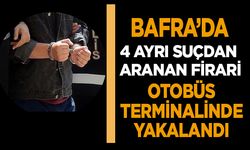 Bafra'da 4 ayrı suçtan aranan firari yakalandı