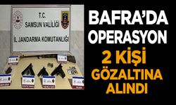 Bafra'da uyuşturucu ve silah operasyonu 2 gözaltı