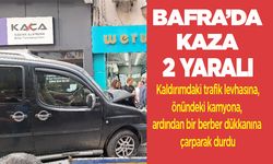 Bafra'da Kaza  2 kişi hastaneye kaldırıldı