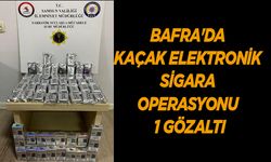 Bafra'da kaçak elektronik sigara operasyonu 1 gözaltı