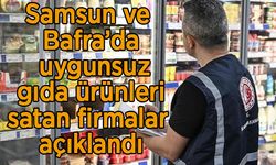 Samsun ve Bafra’da uygunsuz gıda ürünleri satan firmalar açıklandı