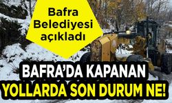 Bafra’da kar mesaisi devam ediyor