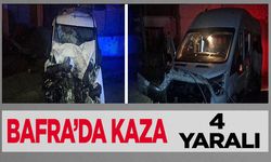 Bafra'da kazada 4 kişi yaralandı