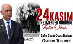 Başkan Tosuner'in Öğretmenler Günü Kutlama Mesajı