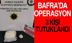 Bafra'da uyuşturucu operasyonu 3 kişi tutuklandı