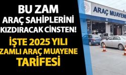 İşte 2025 yılı Zamlı Araç Muayene Tarifesi