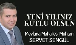 Mevlana Mahallesi Muhtarı Servet Şengül Yeni Yıl Mesajı Yayınladı