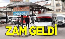 Bafra-Samsun Minibüs Ücretlerine Zam geldi