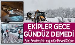 Bafra Belediyesi’nin Yoğun Kar Mesaisi Sürüyor