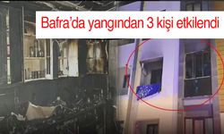 Bafra’da yangından 3 kişi etkilendi