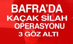 Bafra’da silah operasyonu 3 gözaltı