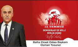 Başkan Tosuner’in 15 Temmuz Demokrasi Ve Milli Birlik Günü Mesajı