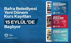 Bafra Belediyesi Yeni Dönem Kurs Kayıtları 15 Eylül’de Başlıyor
