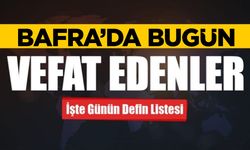 17 Eylül 2025 Çarşamba Bafra Vefat İlanları