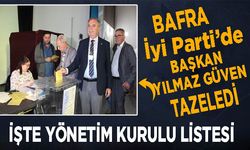 Bafra İyi Parti’de Aydoğan Yılmaz güven tazeledi.