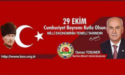 Başkan TOSUNER'den 29 ekim cumhuriyet bayramı kutlama mesajı
