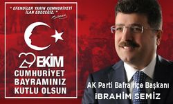 AK Parti İlçe Başkanı İbrahim Semiz’in 29 Ekim  Kutlama Mesajı