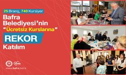 Bafra Belediyesi’nin Ücretsiz Kurslarına Rekor Katılım