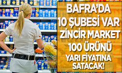 Bafra’da 10 şubesi var Zincir market 100 ürünü yarı fiyatına satacak!