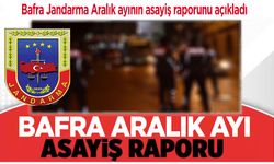 Bafra Jandarma Aralık ayının asayiş raporunu açıkladı.