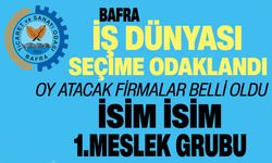 Bafra TSO seçimlerinde oy atacak firmalar belli oldu.