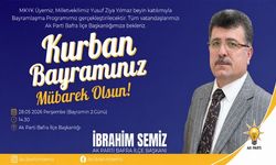 AK Parti Bafra İlçe Başkanı İbrahim Semiz’in Kurban Bayramı Tebrik Mesajı