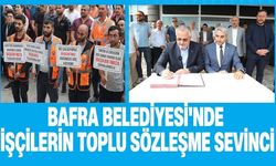 Bafra Belediyesi'nde İşçilerin Toplu Sözleşme Sevinci