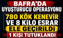 Bafra’da Uyuşturucu Operasyonu 1 kişi tutuklandı.