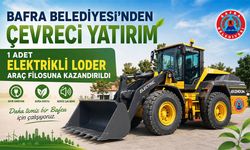 Bafra Belediyesi'nden çevreci yatırım 1 adet elektrikli loder araç filosuna kazandırıldı