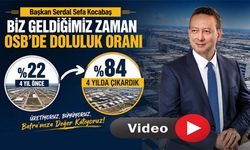 Başkan Serdal Sefa Kocabaş,Biz Geldiğimiz Zaman Osb’de Doluluk Oranı yüzde yirmi ikiydi, 4 Yılda yüzde seksen dörde çıkarttık