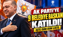 9 belediye başkanı AK Parti'ye katıldı: Rozetlerini Erdoğan taktı