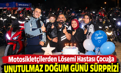 Motosikletçilerden Lösemi Hastası Çocuğa Unutulmaz Doğum Günü Sürprizi
